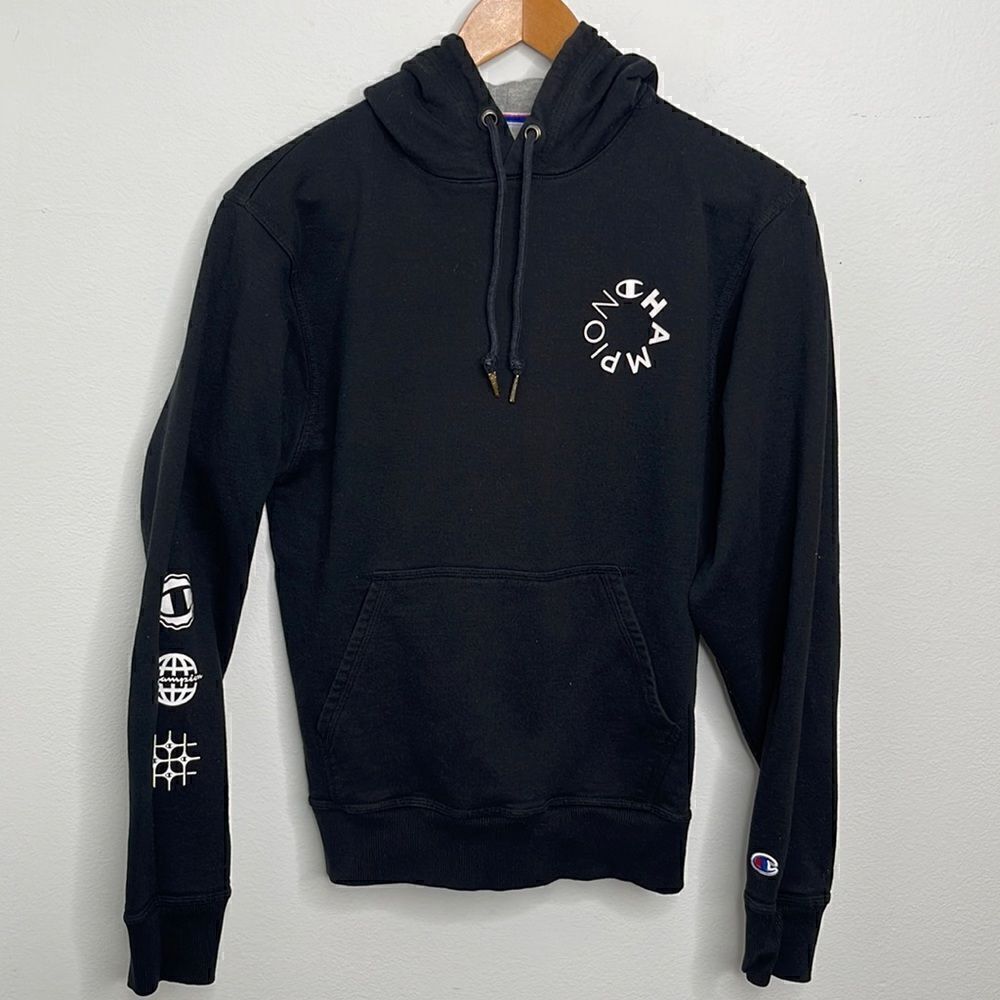 Champion pullover hoodie.  Size Small.  Drawstring hood.